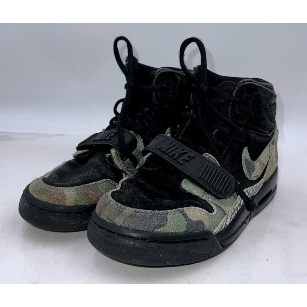 Nike Air Jordan Shoes Youth 4Y Legacy 312 Camo Green Sport Sneakers AT4040-003